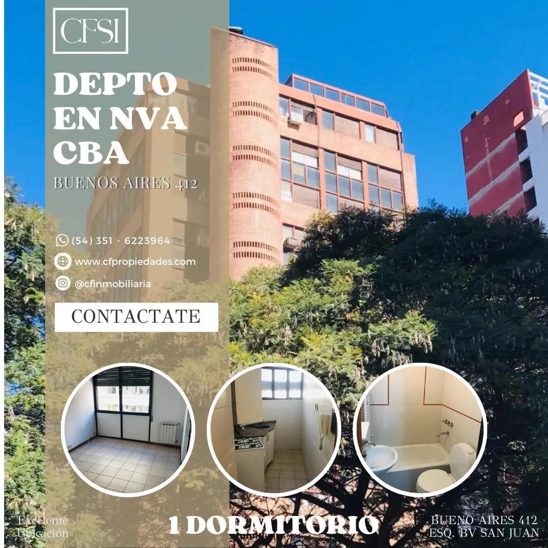 VENTA DEPARTAMENTO 1 DORMITORIO EN NUEVA CORDOBA