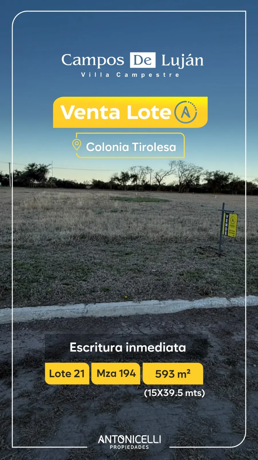 Lote en venta - Campos de LUJAN -COLONIA TIROLESA