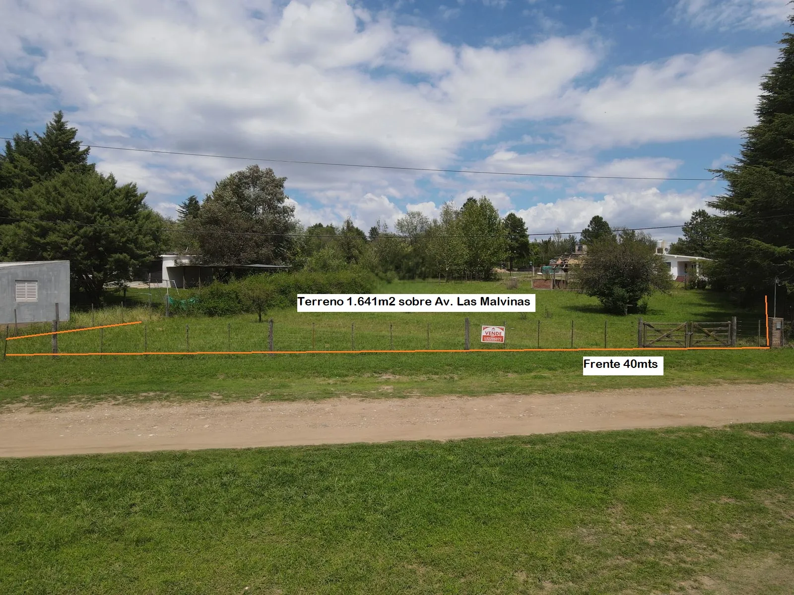 POTRERO DE GARAY-TERRENO 1.641 m2, CON 40 MTS SOBRE AV MALVINAS - CORDOBA - ESCRITURA