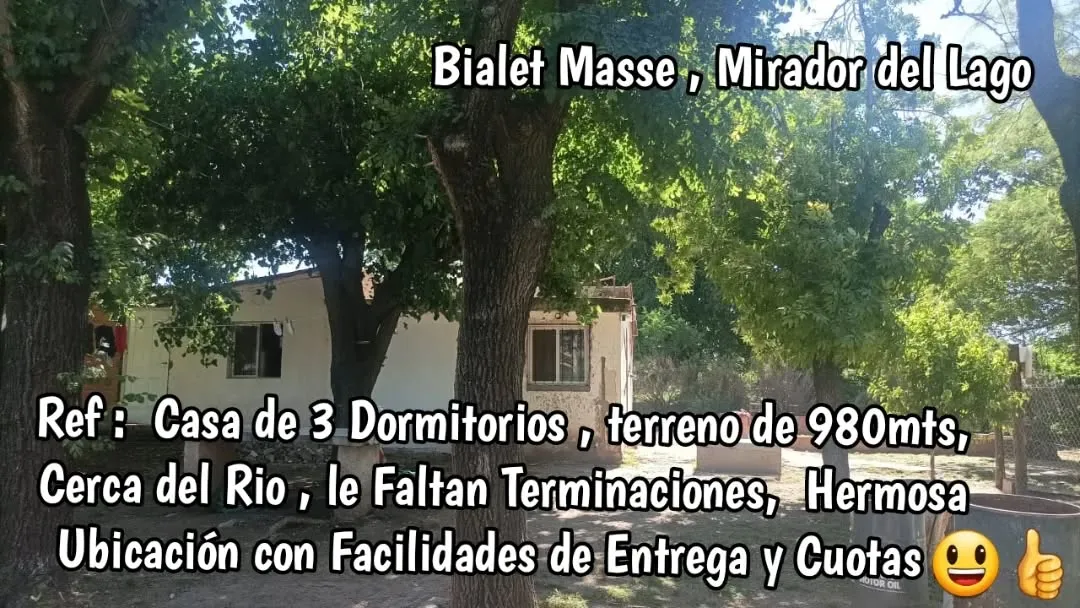 Vendo Casa con Escritura, sup de terreno 980, Entrega y Cuotas, 3 hab.