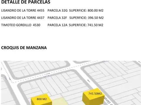 Terreno en Venta en Villa Lugano, Capital Federal