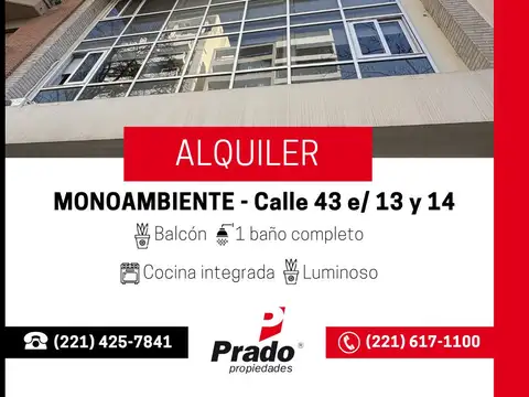 Departamento en Alquiler en Plaza Paso, La Plata