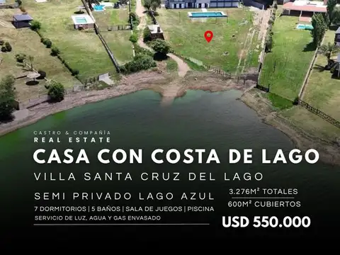 Casa en Venta en Villa Santa Cruz del Lago, Punilla