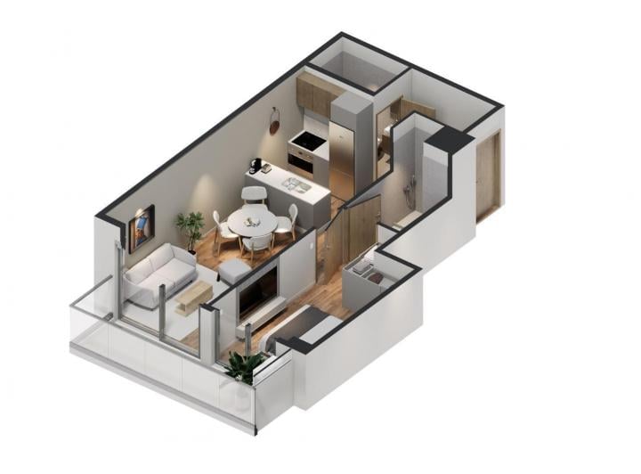 Departamento · 40m² · 2 Ambientes