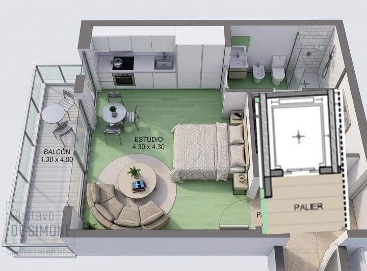 Departamento · 23m² · 1 Ambiente
