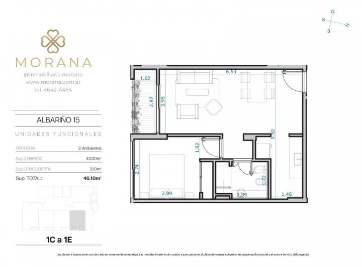 Departamento · 43ha · 2 Ambientes