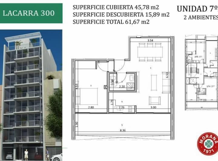 Departamento · 46m² · 2 Ambientes