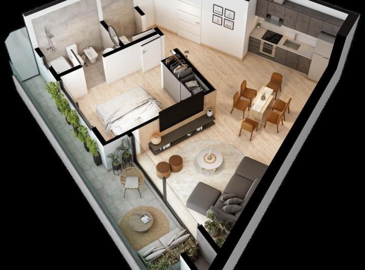 Departamento · 50m² · 2 Ambientes