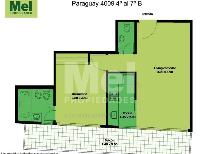 Departamento · 41m² · 2 Ambientes