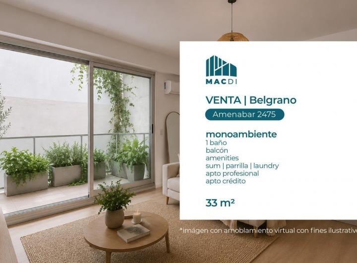 Departamento · 27m² · 1 Ambiente