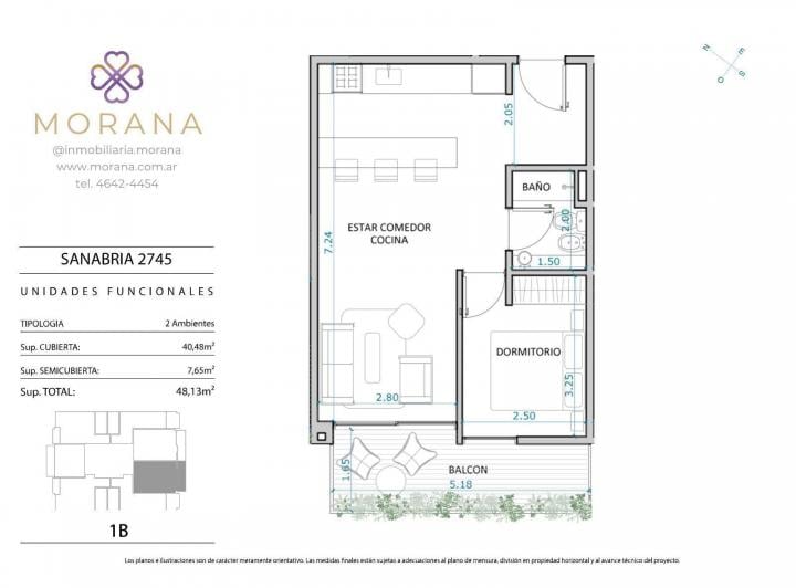 Departamento · 40m² · 2 Ambientes