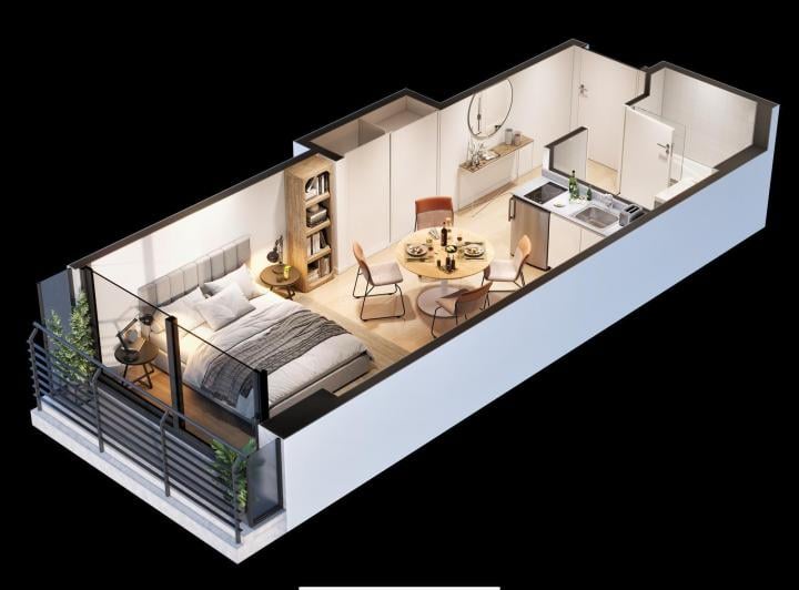 Departamento · 25m² · 1 Ambiente