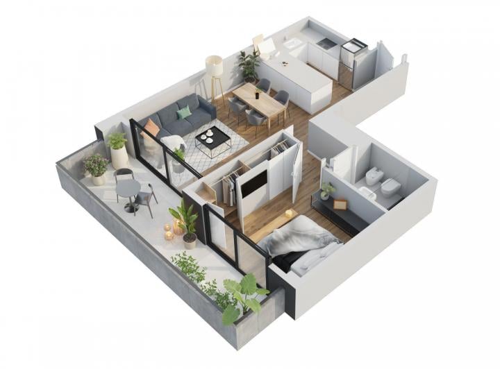 Departamento · 46m² · 2 Ambientes