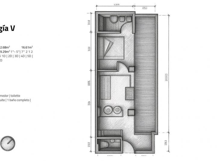 Departamento · 42m² · 2 Ambientes