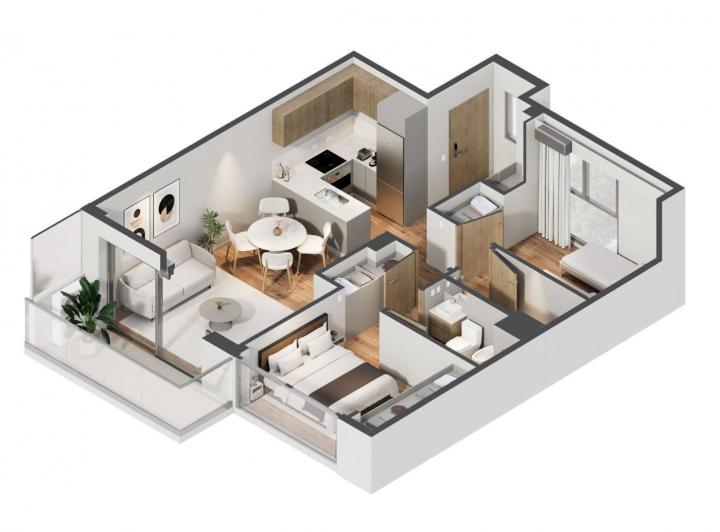 Departamento · 56m² · 3 Ambientes