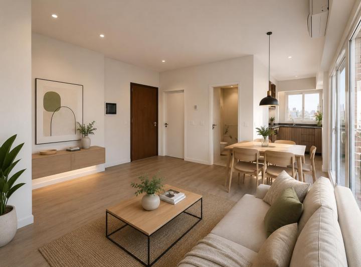 Departamento · 59m² · 3 Ambientes · 1 Cochera