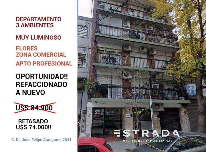 Departamento · 46m² · 3 Ambientes