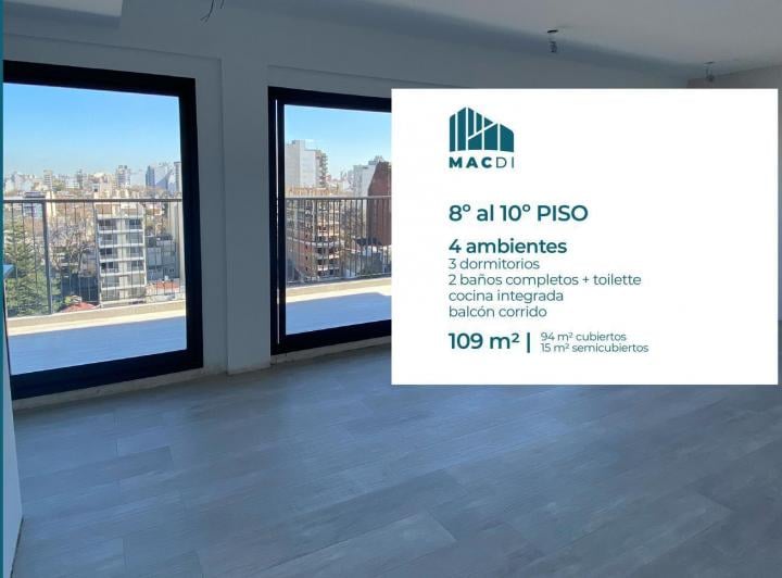 Departamento · 94m² · 4 Ambientes · 1 Cochera