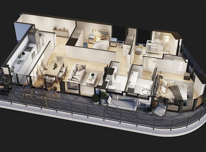 Departamento · 77m² · 4 Ambientes