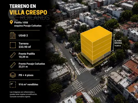 Terreno en Venta en Villa Crespo, CABA