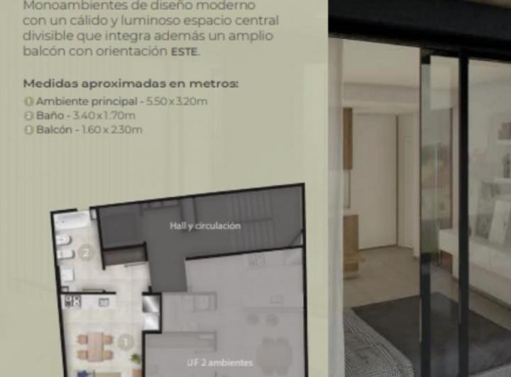 Departamento · 33m² · 1 Ambiente