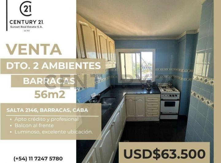 Departamento · 42m² · 2 Ambientes · 1 Cochera