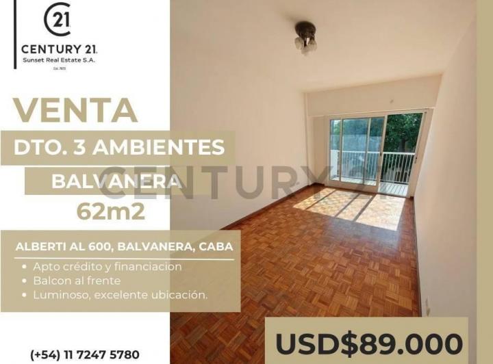 Departamento · 62m² · 3 Ambientes