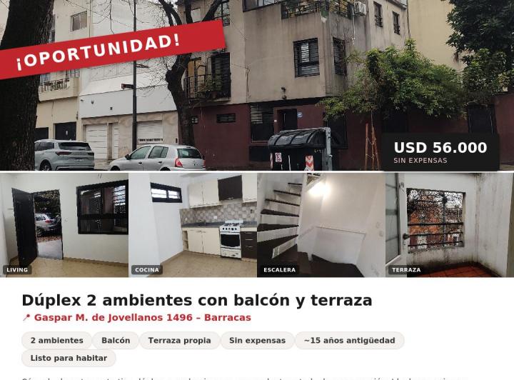 Departamento · 30m² · 2 Ambientes