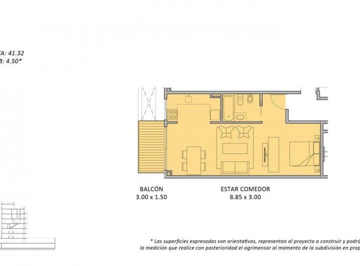 Departamento · 41m² · 1 Ambiente