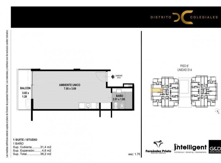 Departamento · 31m² · 1 Ambiente