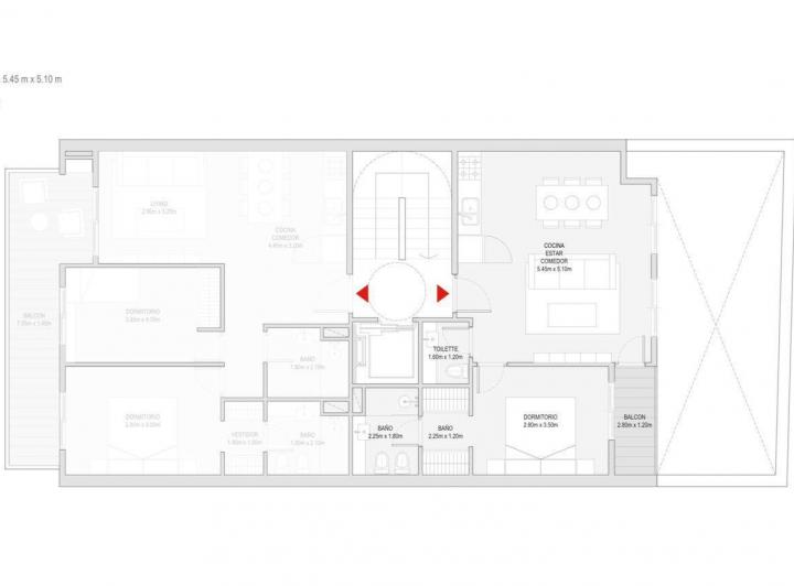 Departamento · 51m² · 2 Ambientes