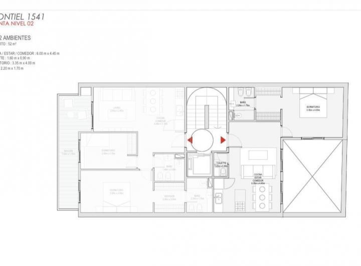 Departamento · 51m² · 2 Ambientes