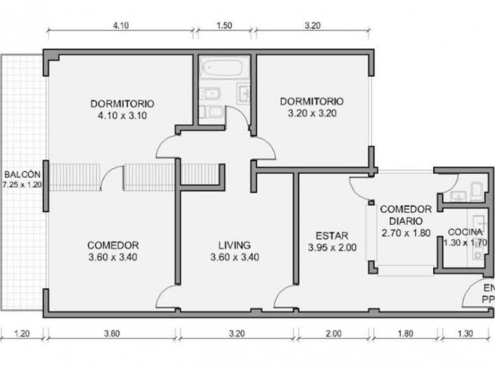 Departamento · 83m² · 3 Ambientes