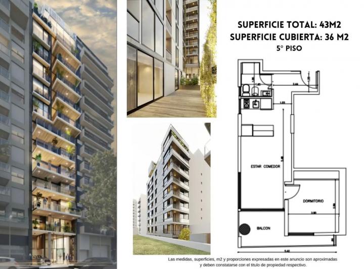 Departamento · 43m² · 2 Ambientes
