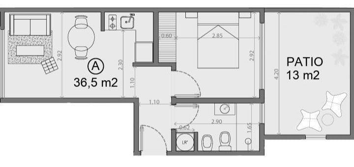 Departamento · 36m² · 2 Ambientes