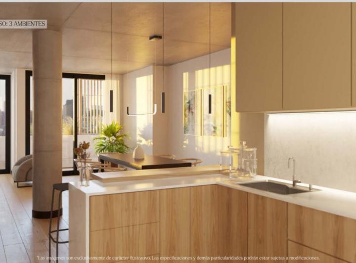 Departamento · 100m² · 3 Ambientes · 1 Cochera
