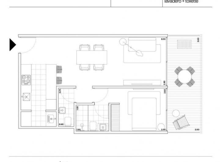 Departamento · 48m² · 2 Ambientes