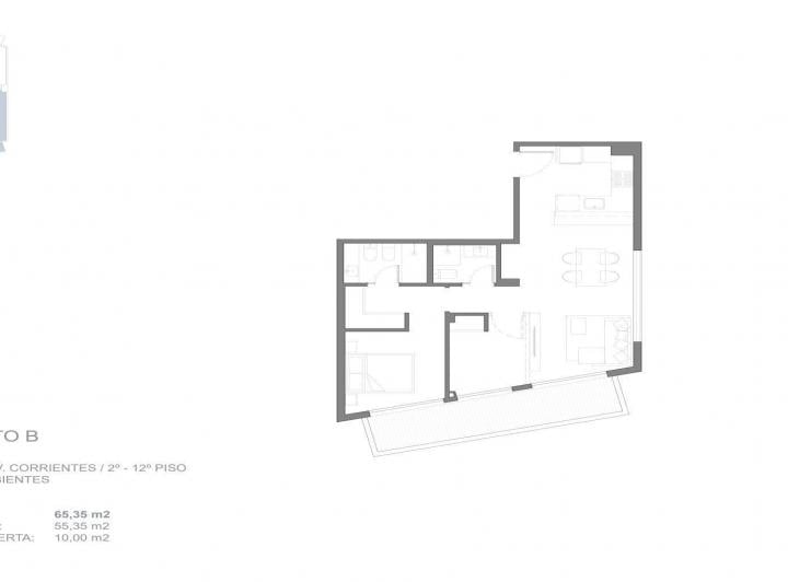 Departamento · 56m² · 3 Ambientes