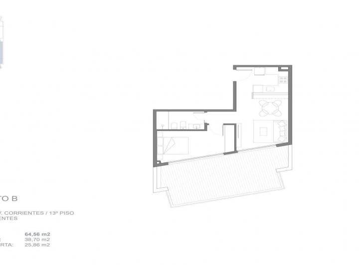 Departamento · 39m² · 2 Ambientes