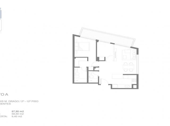 Departamento · 59m² · 3 Ambientes