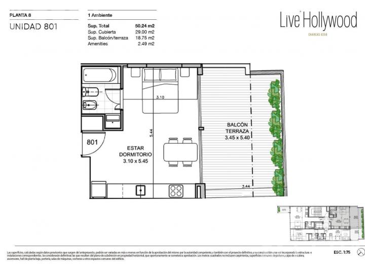 Departamento · 29m² · 2 Ambientes