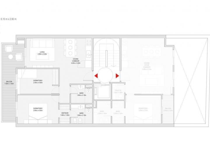 Departamento · 62m² · 3 Ambientes