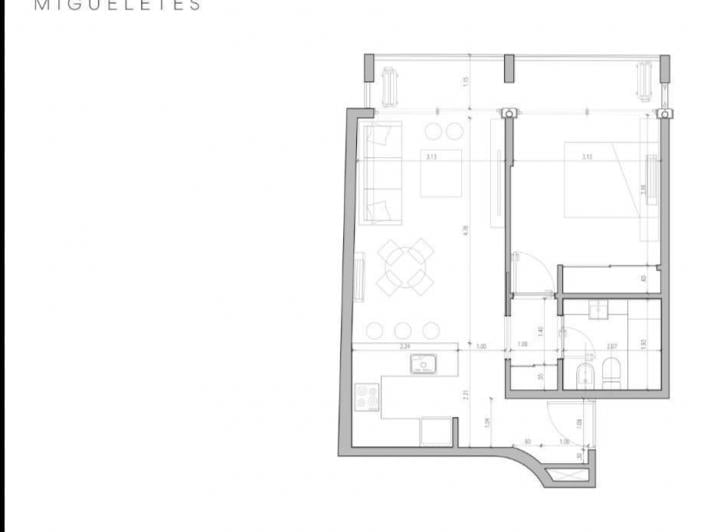 Departamento · 44m² · 2 Ambientes