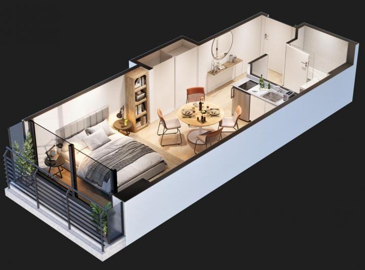 Departamento · 57m² · 3 Ambientes