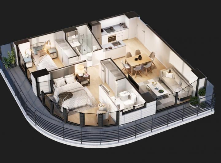 Departamento · 59m² · 3 Ambientes
