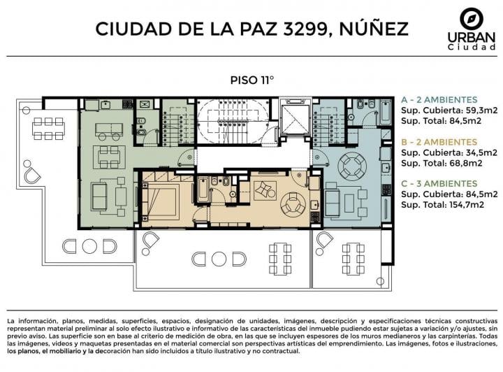 Departamento · 84m² · 3 Ambientes