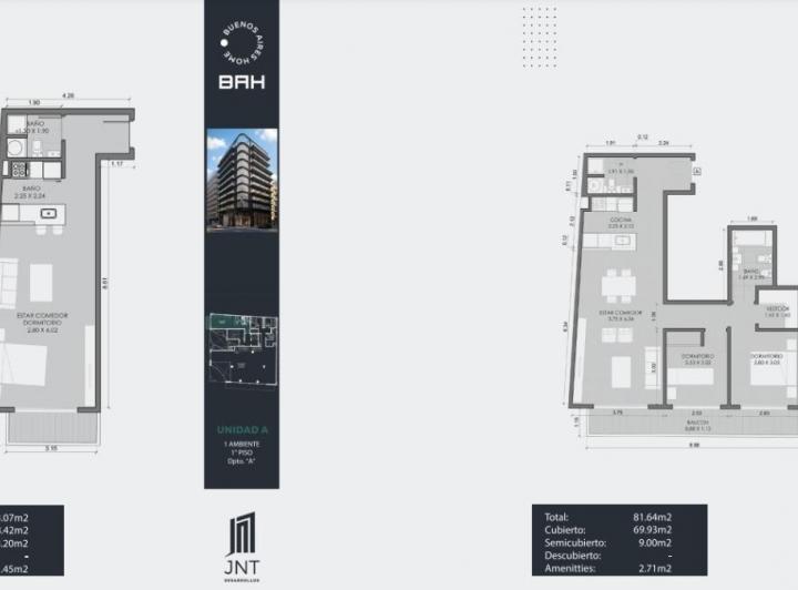 Departamento · 69m² · 3 Ambientes