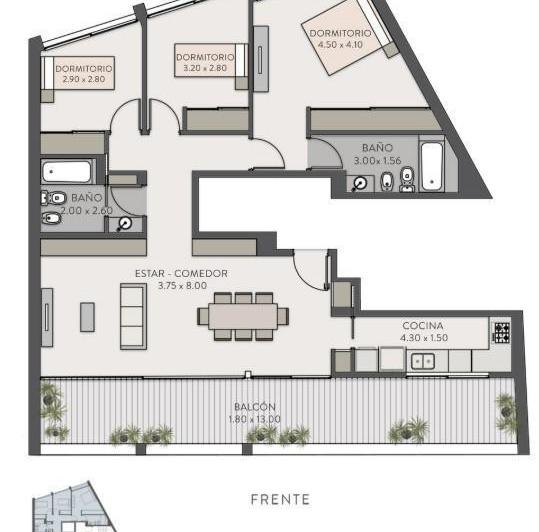 Departamento · 106m² · 4 Ambientes