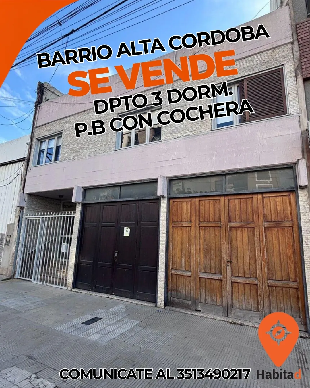 Vendo dpto. 3 dor. + cochera Cofico 75.000 dol.