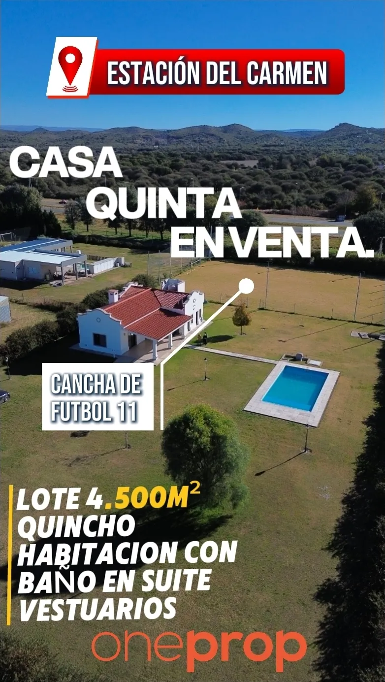 ESPECTACULAR CASA PRACTICAMENTE SIN USO CON CON CANCHA Y VESTURARIO EN 4500m